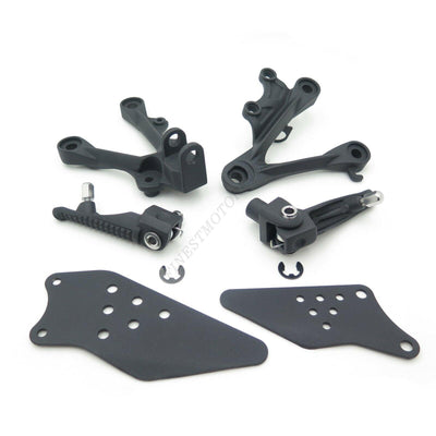 Front Foot Rest Pegs Brackets For Kawasaki Ninja ZX-6R 2009-2011 10 Rider Black - Moto Life Products