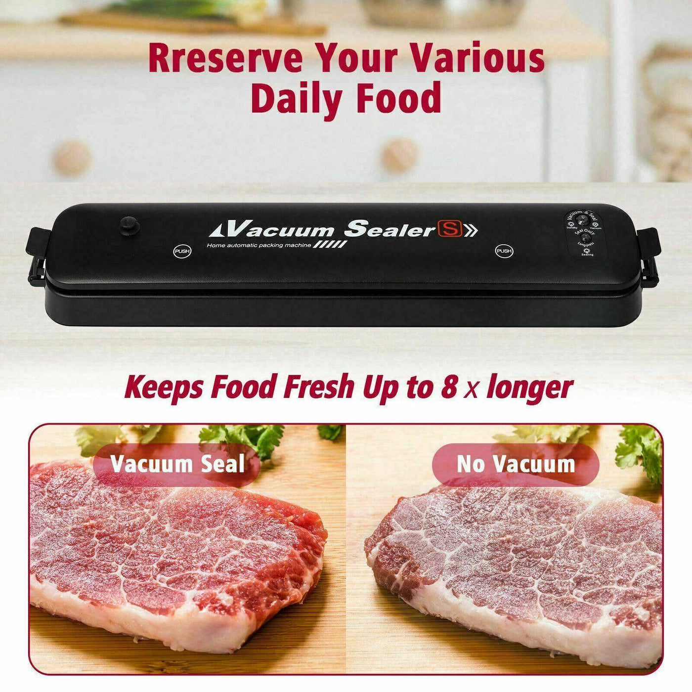 Vacuum Sealer Machine Food Preservation Storage Saver Automatic With Seal Bag - Moto Life Products