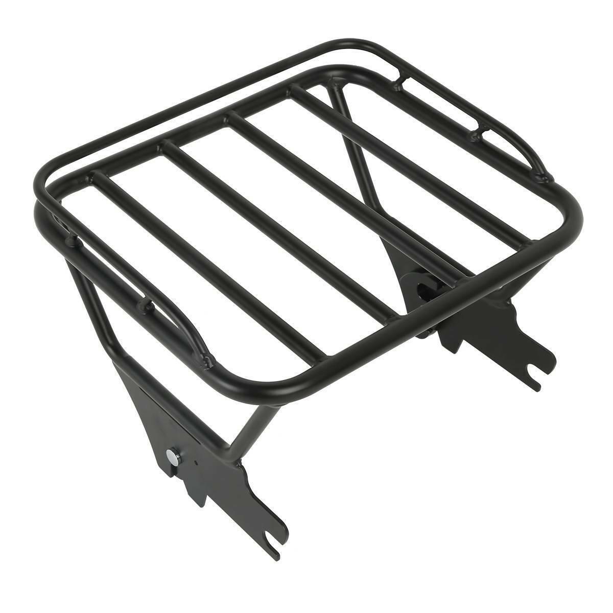 Dull Black 2 Up Luggage Rack Docking Hardware Fit For Harley Touring Glide 97-08 - Moto Life Products