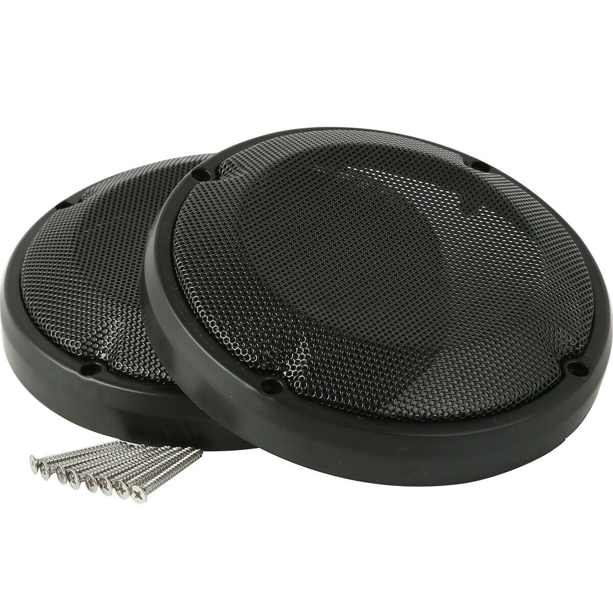 6.5" Saddlebag Lid Speaker Grills Covers Screws Fit For Harley Touring 83-22 18 - Moto Life Products