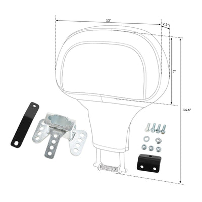 Driver Backrest Pad Fit For Harley Touring Street Glide Road Glide 1988-2022 - Moto Life Products