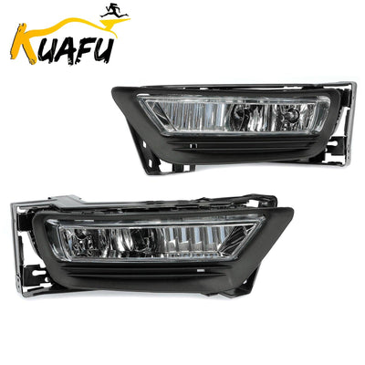 For 13 14 15 Honda Accord Sedan Clear Fog Lights Assembly W/ Switch Bulbs Bezels - Moto Life Products