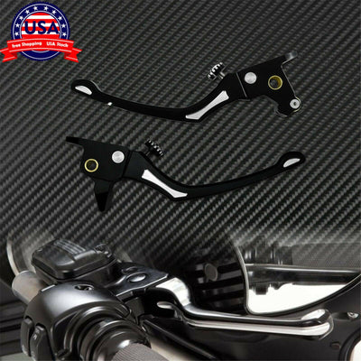 Black CNC Brake Clutch Levers Fit For Touring Electra Glide CVO FLTRX 2014-16 - Moto Life Products