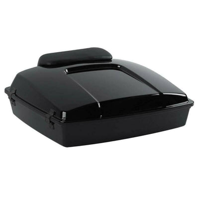 Vivid Black Razor Pack Trunk Pad 2 Up Rack Fit For Harley Tour Pak Touring 97-08 - Moto Life Products