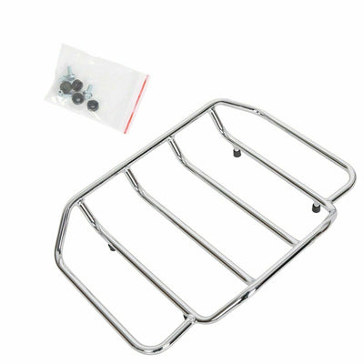 Premium Chrome Tour Pack Top Luggage Rack For Harley Davidson Touring - Moto Life Products