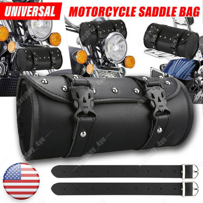 Motorcycle Front Fork Tool Bag Pouch Storage Luggage SaddleBag Leather Handlebar - Moto Life Products