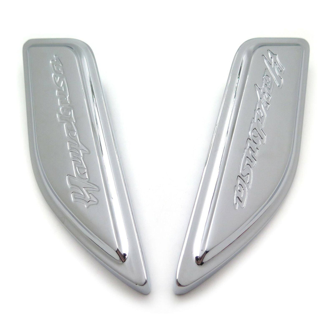 Tank Pad Side Side Cover Chrome Silver for Suzuki GSXR1300 Hayabusa 99-07 - Moto Life Products