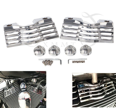Chrome Slotted Covers For Spark Plug-Head Fit For Harley Davidson Touring Models - Moto Life Products