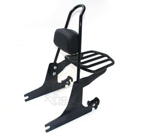 Passenger Backrest Pad Sissy Bar Luggage Rack For Harley Softail Fat Boy - Moto Life Products