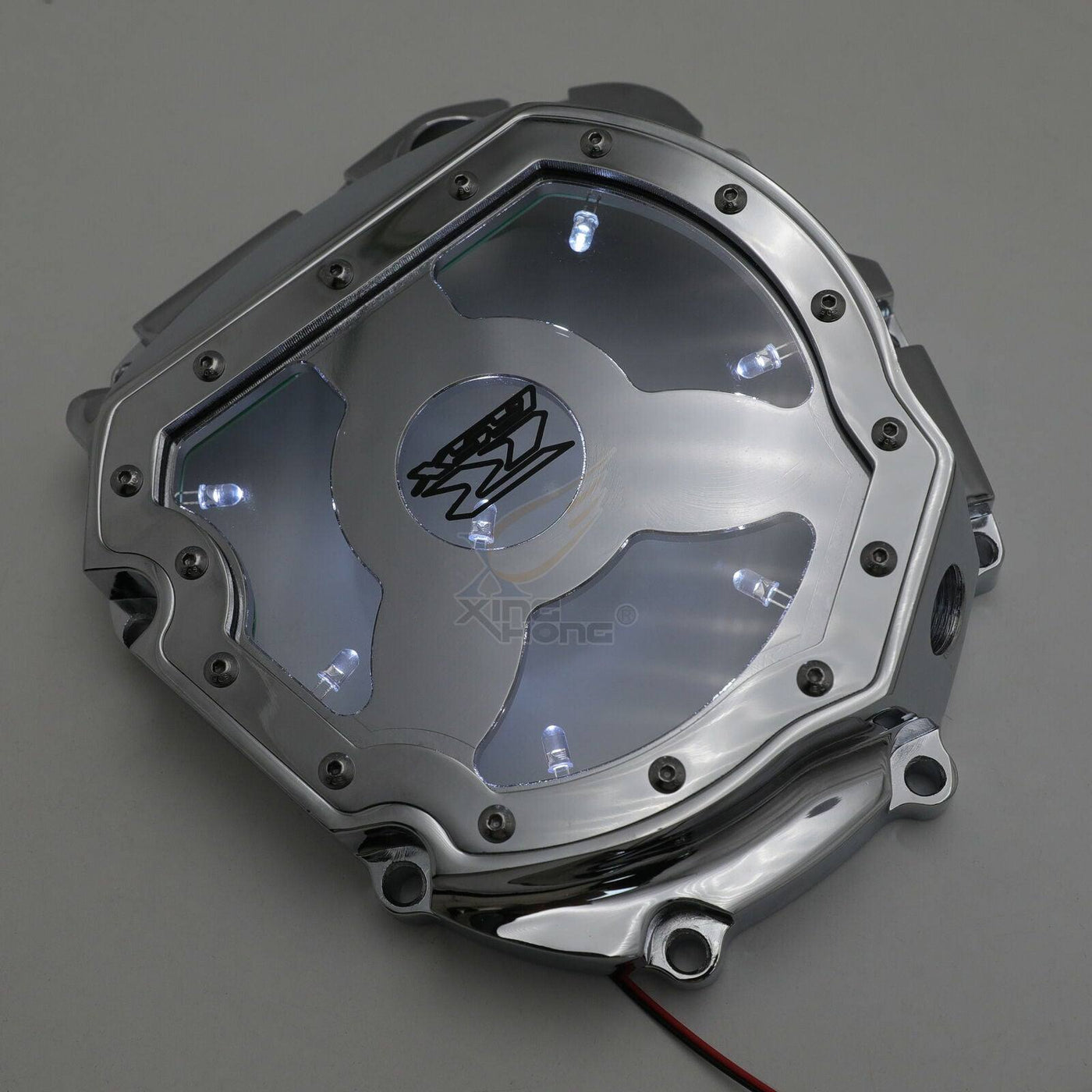 White LED See through Engine Clutch cover for Suzuki GSXR 01-08 GSXS1000 16-20 - Moto Life Products