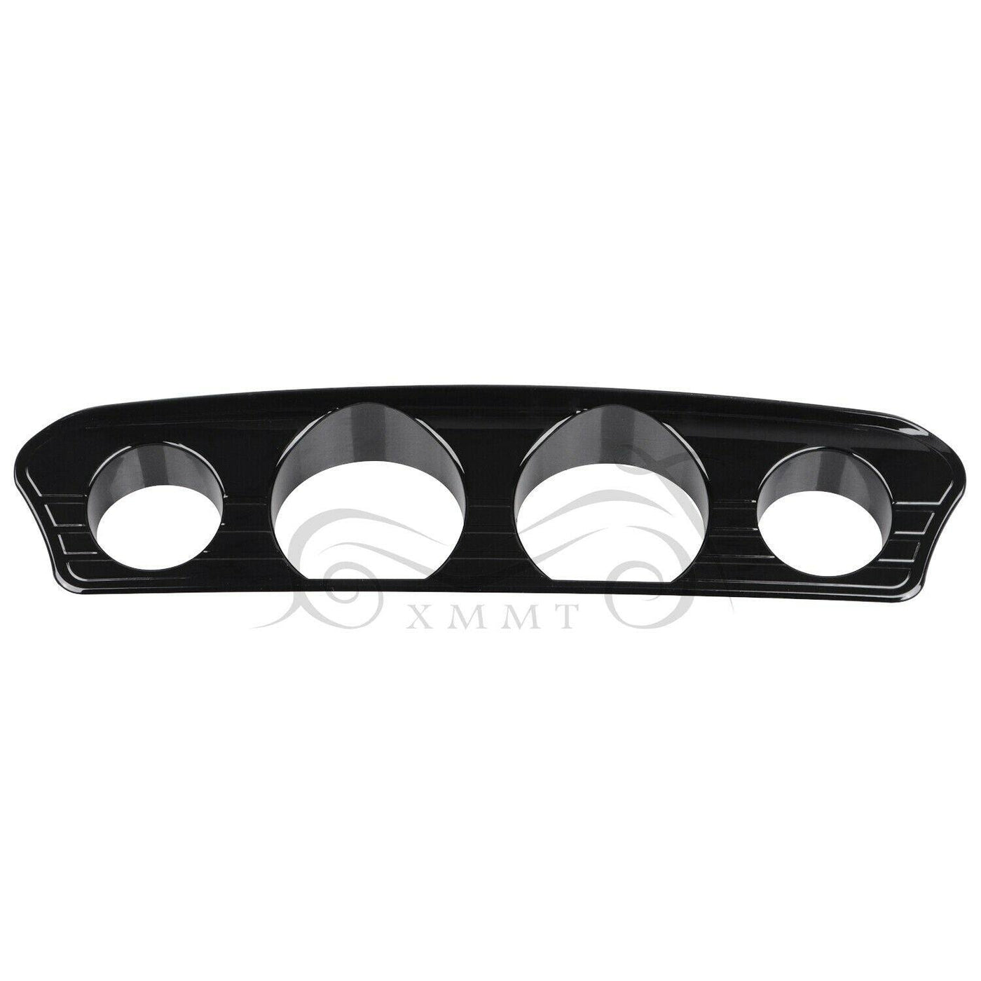 Black Gauge Bezel Stereo Trim Plate For Harley Electra Street Tri Glide Classic - Moto Life Products