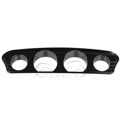 Black Gauge Bezel Stereo Trim Plate For Harley Electra Street Tri Glide Classic - Moto Life Products