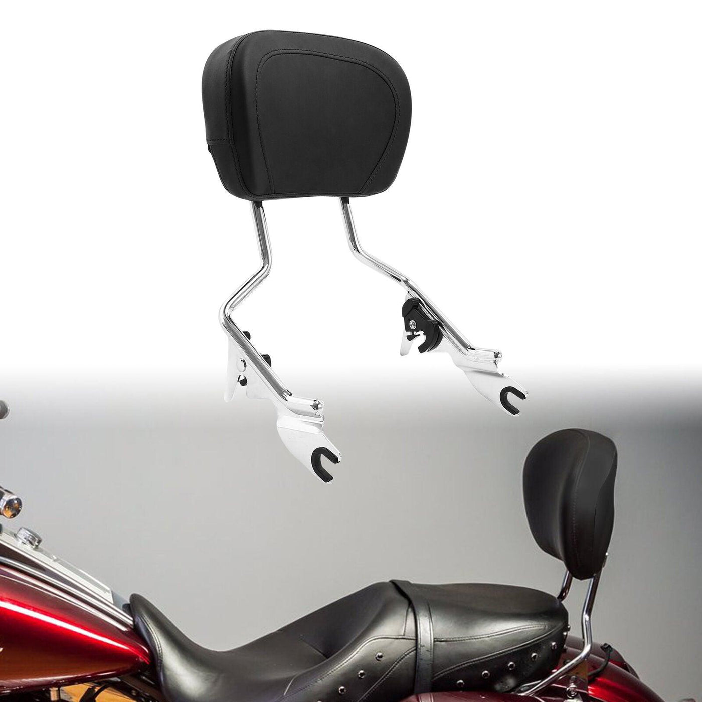 Passenger Backrest Sissy Bar Fit For Harley Electra Glide Road King 2009-2020 17 - Moto Life Products