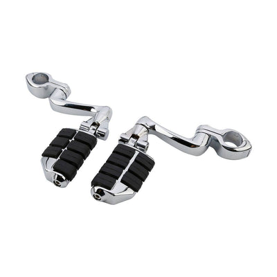 Universal 1-1/4" Long Highway Foot Pegs Footrest Mount Fit For Harley Kawasaki - Moto Life Products
