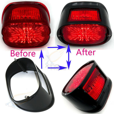 BLACK Tail brake light Cover For Harley softail Dyna Touring XL883 XL1200 light - Moto Life Products