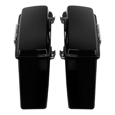 Vivid Black Hard Saddle bags & Latch Fit For Harley Davidson Touring Glide 94-13 - Moto Life Products