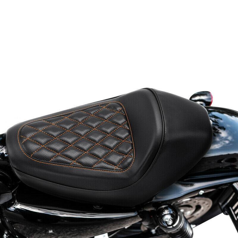 Solo Driver Seat Fit For Harley Sportster XL 883 1200 48 72 2010-2021 2020 Black - Moto Life Products
