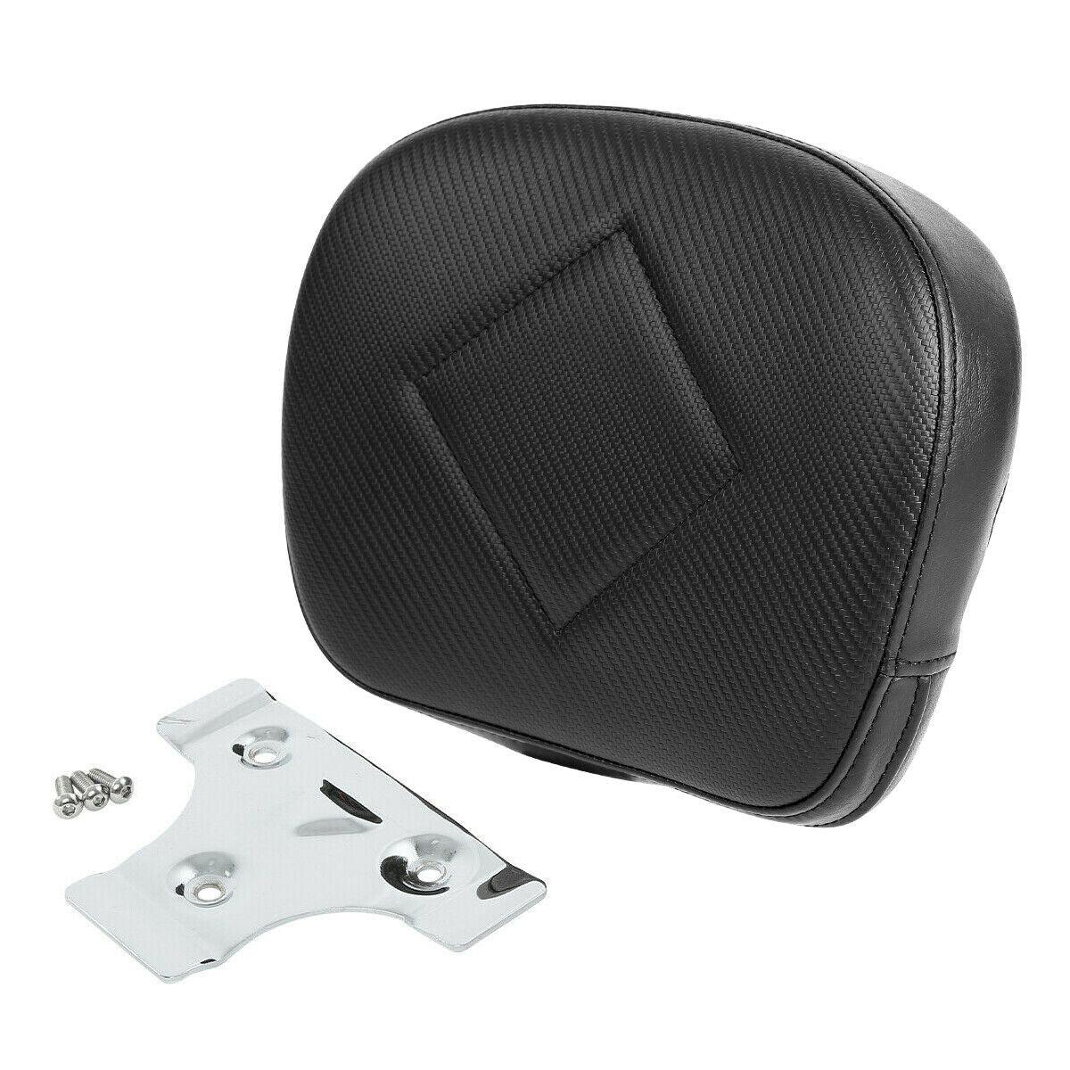 Black Rear Passenger Backrest Pad Fit For Harley Street Electra Glide Road King - Moto Life Products