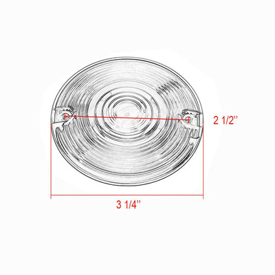 3 1/4" Smoke Turn Signal Light Lens Cover Fit for Harley Electra Road Glide King - Moto Life Products
