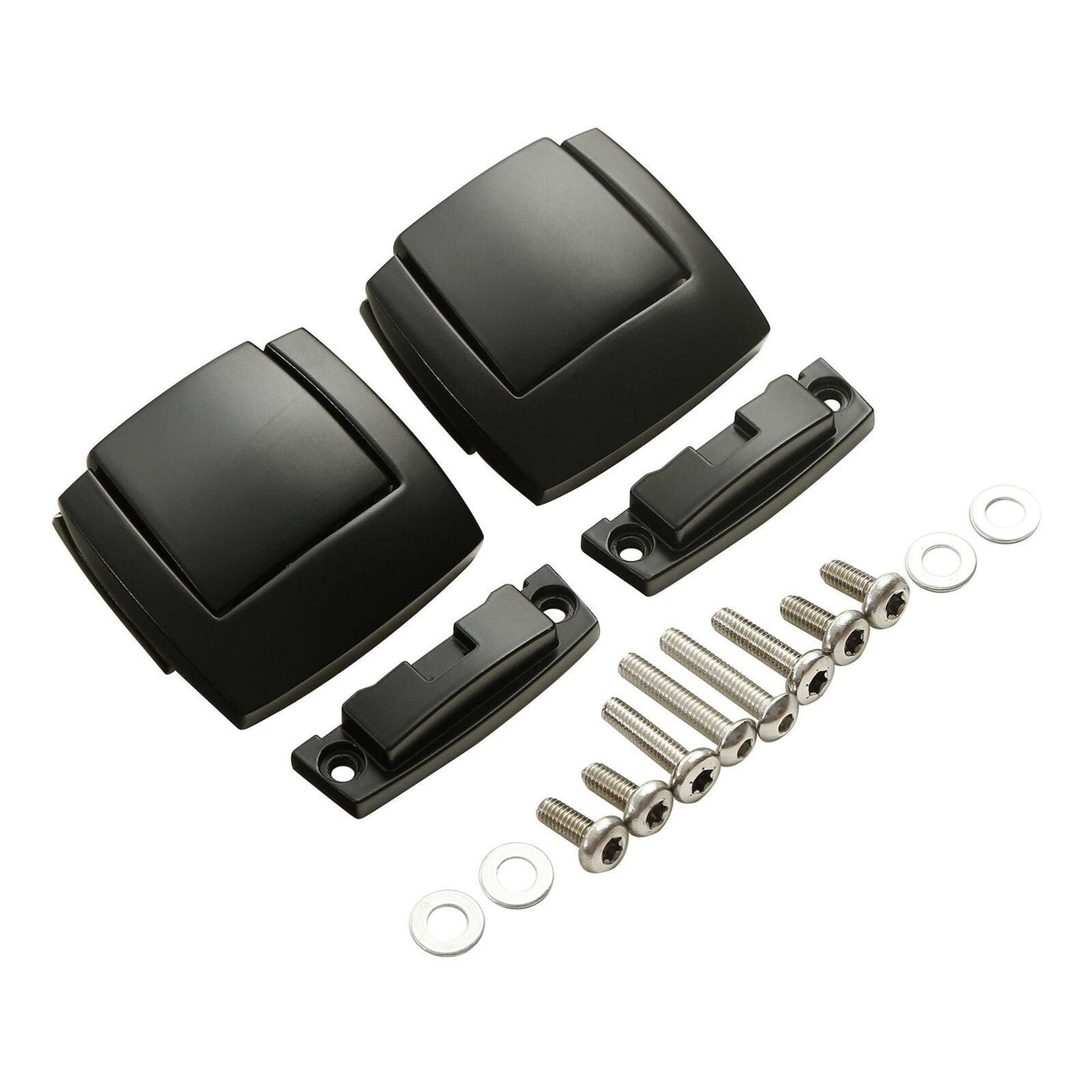Black Razor Chopped King Trunk Latches Fit For Harley Tour Pak Road Glide 80-13 - Moto Life Products