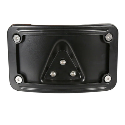 3 Hole Curved Laydown License Plate Mount Bracket w/ Frame For Harley Davidson - Moto Life Products