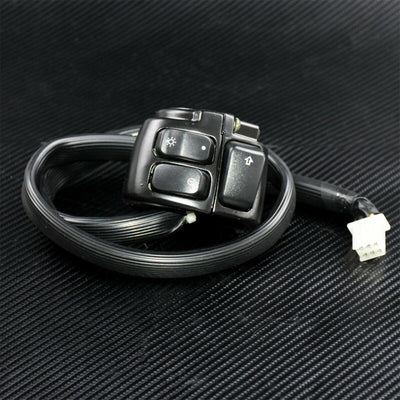 Black 1" Handlebar Control Switches Wiring Harness W/ Hand Grips Fit For Harley - Moto Life Products