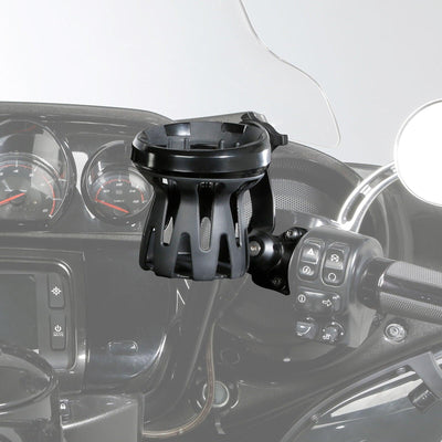 Handlebar Mount Drink Cup Holder Fit For Harley Touring Dyna W/ 1'' Handle Bar - Moto Life Products