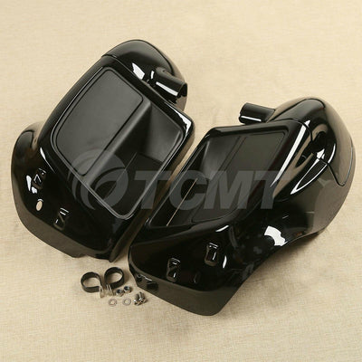 Black Lower Vented Leg Fairing Glove Box For Harley Davidson Touring 2014-2022 - Moto Life Products