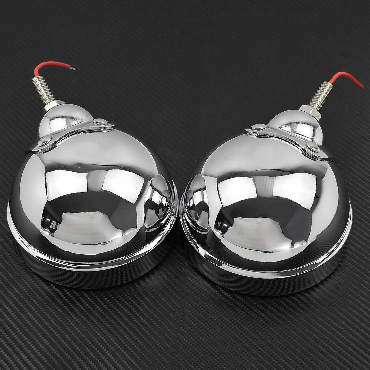2x 4.5" Housing Fog Light Mounting Bracket Fit For Harley Touring Softail Chrome - Moto Life Products