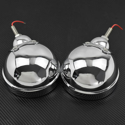 2x 4.5" Housing Fog Light Mounting Bracket Fit For Harley Touring Softail Chrome - Moto Life Products