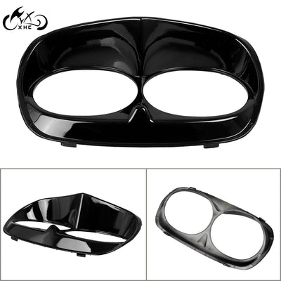 Gloss Black Headlight Bezel Scowl Outer Fairing Trim Cover For Harley Road Glide - Moto Life Products