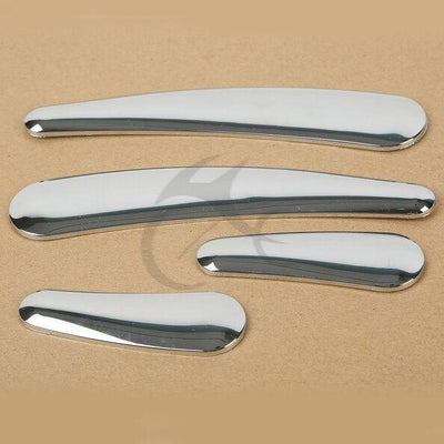 Chrome 4 Pieces Curved Swingarm Frame Inserts Fit For Harley Softail 2008-2017 - Moto Life Products
