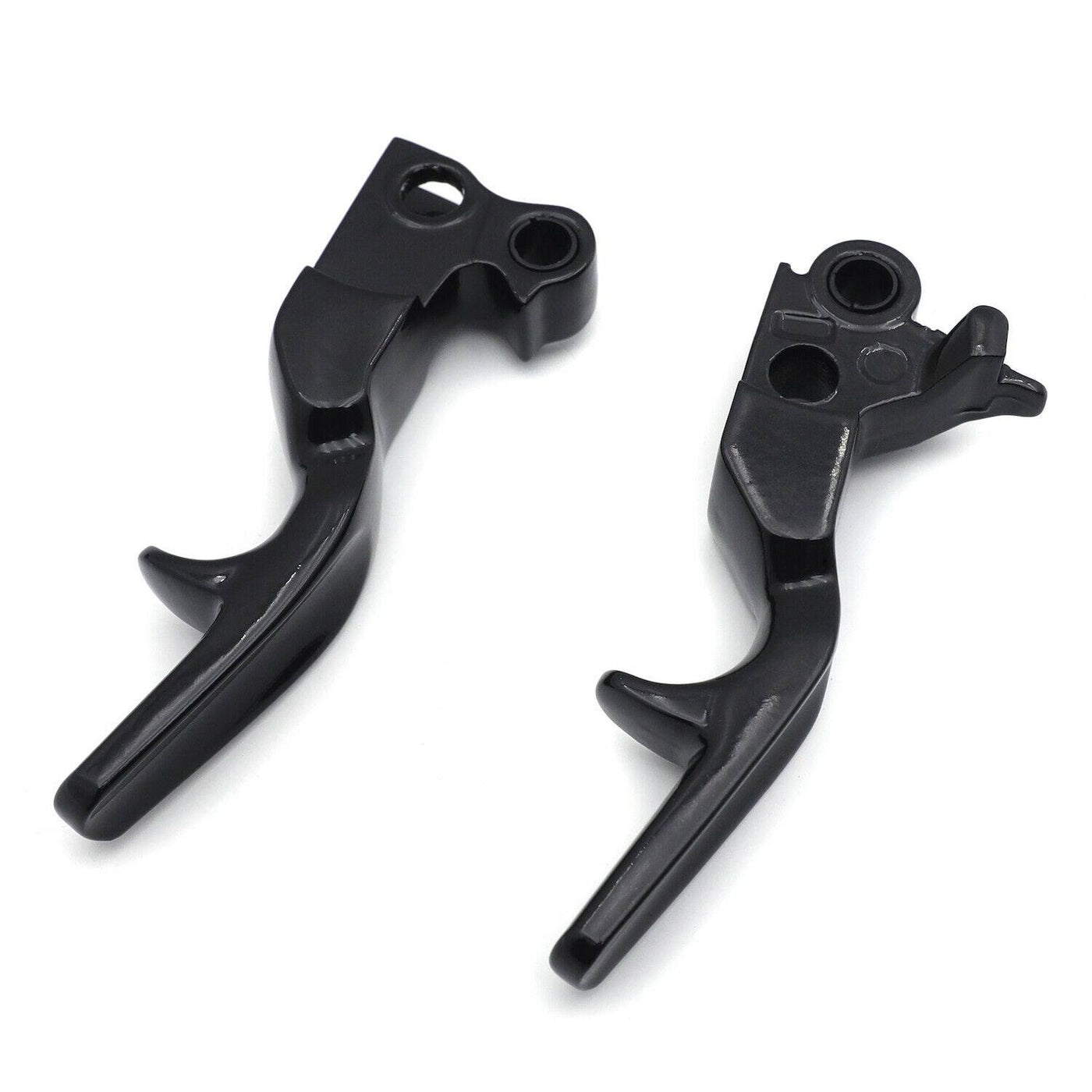 Smooth Shorty Brake Clutch Levers Harley 96-03 XL 96-12 Softail 96-07 Touring BK - Moto Life Products