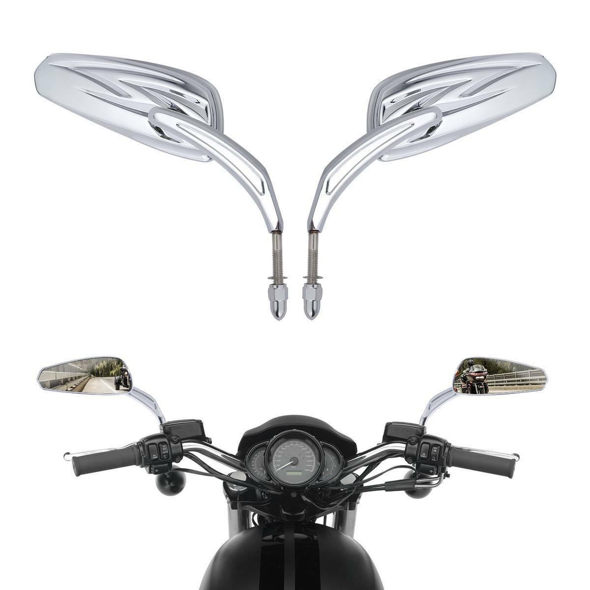 Chrome Rear View Mirrors Fit For Harley Sportster 883 1200 Touring Street Glide - Moto Life Products