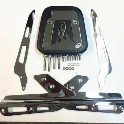 For Honda VTX 1300C 1800C 1800F Chrome Backrest Passenger Sissy Bar Leather Pad - Moto Life Products