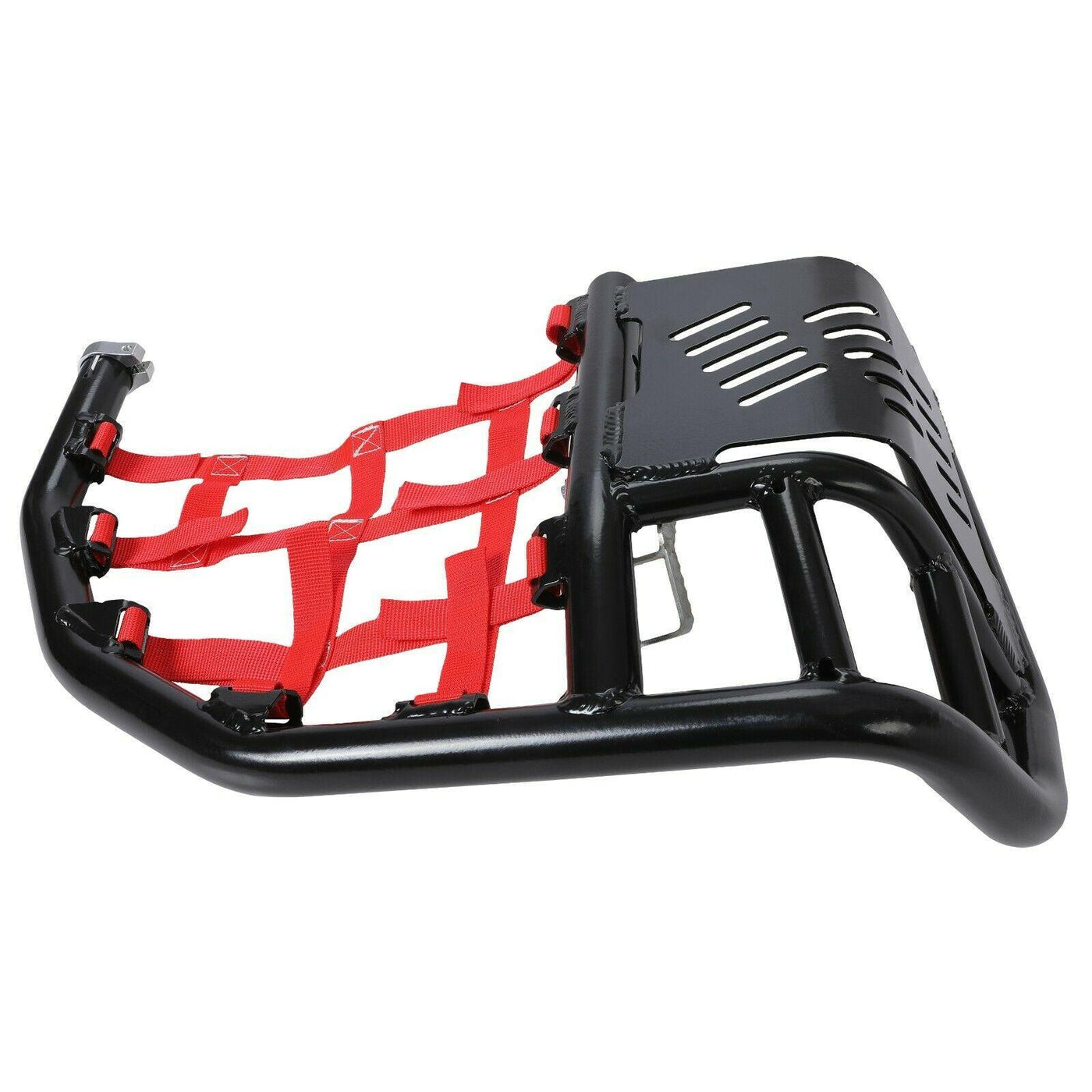 Nerf Bars Heel Gaurd Pair For Honda TRX 450 TRX450R Red Nets Black Nerf - Moto Life Products
