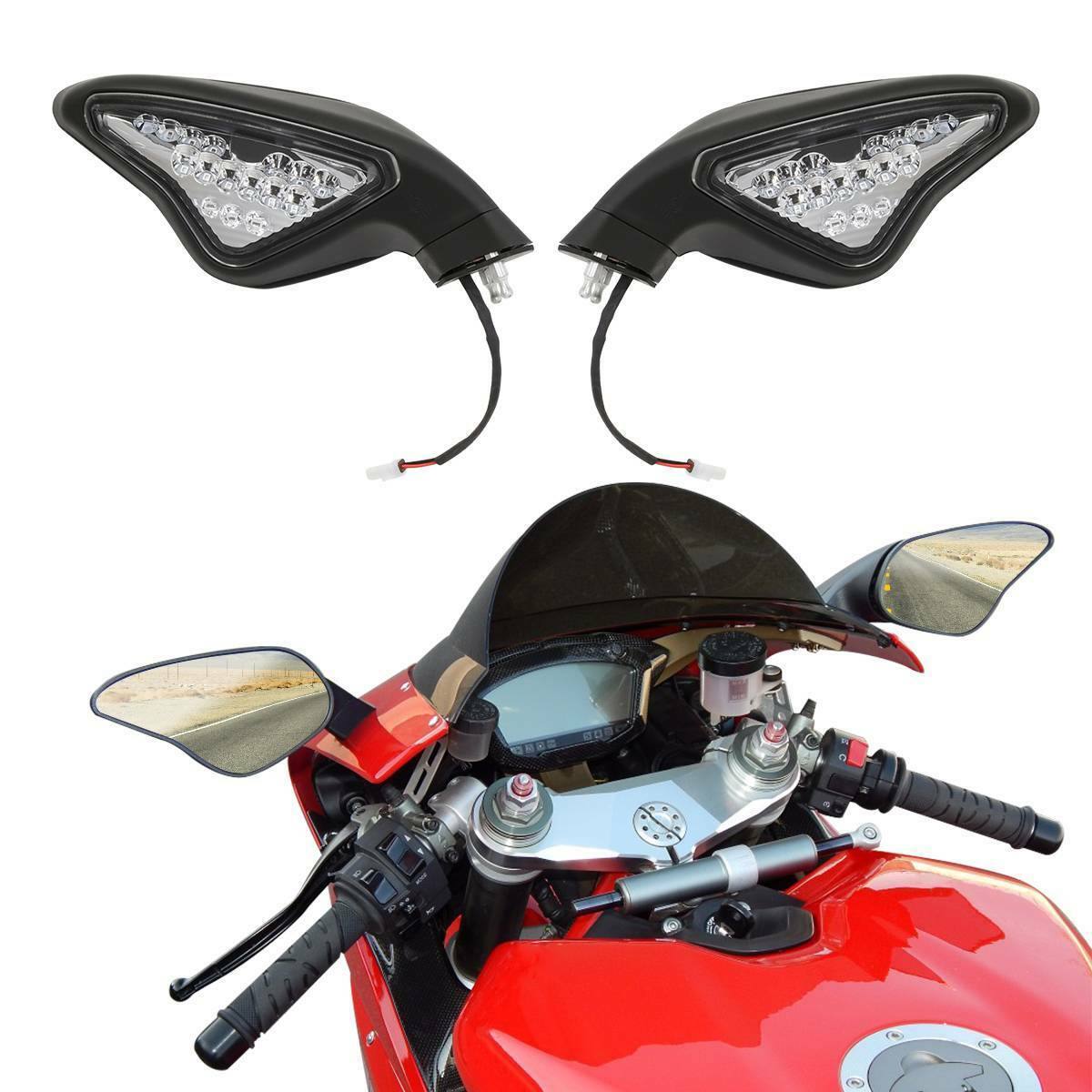 Rearview Mirror Turn Signal Fit For Ducati 848 1098 1098S 1098R 1198 1198S/R New - Moto Life Products