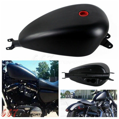 Black 3.3 Gallon Gas Fuel Tank For Harley Davidson Sportster 883 1200 2007-2020 - Moto Life Products