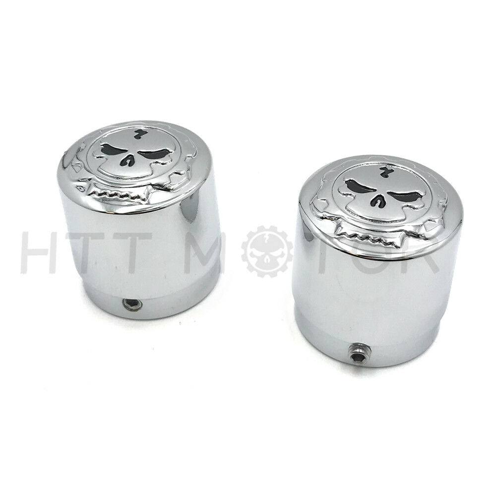 Skull Front Axle Nut Cover Cap 29mm For Harley Softail Dyna V-Rod Sportster - Moto Life Products