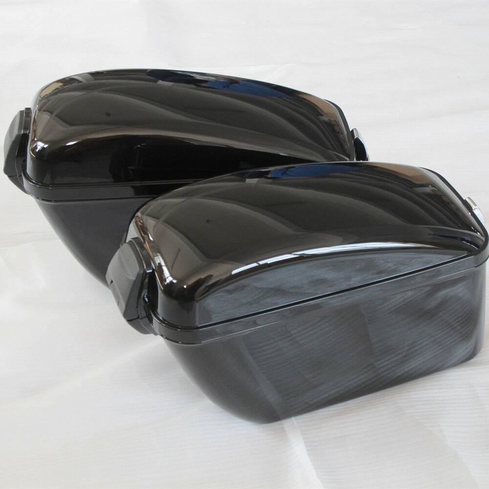 Universal Hard Saddle Bag W/ Brackets For Harley Honda Yamaha Motorcycle - Moto Life Products