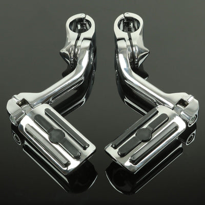 Long Highway Foot Pegs Fit For Harley Electra Road King Street Glide 1-1/4" Bars - Moto Life Products