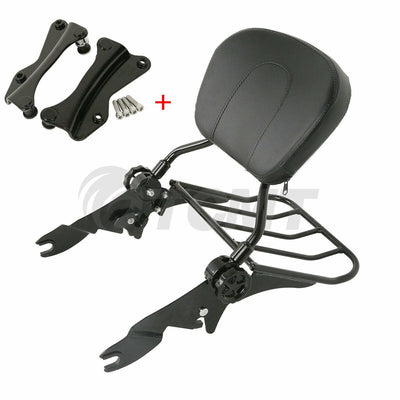 4 Point Docking Kit Luggage Rack Sissy Bar Backrest Fit For Harley Touring 14-22 - Moto Life Products