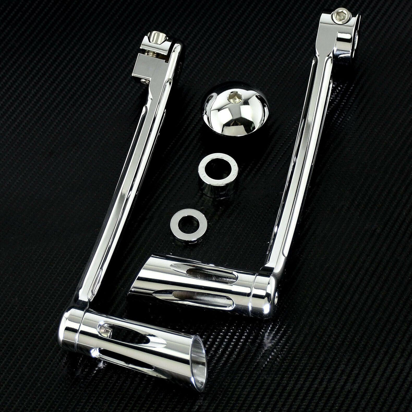 All Chrome Brake Arm Shift Lever Shifter Toe Pegs Fit For Harley Touring 2014-21 - Moto Life Products