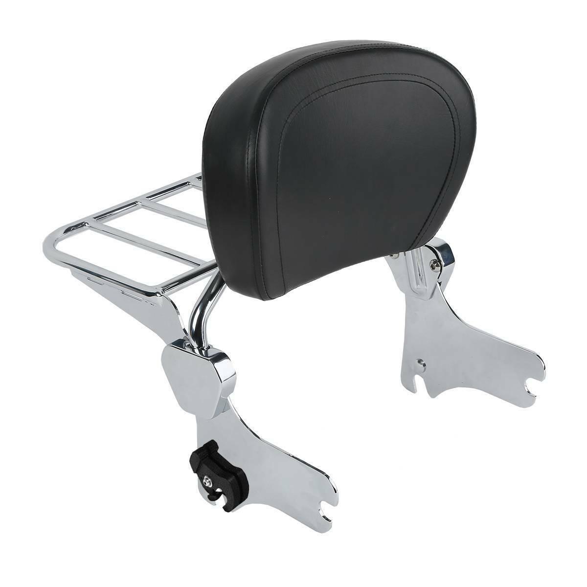 Backrest Sissy Bar Luggage Rack w/ Docking Kit Fit For Harley Road King 97-08 07 - Moto Life Products