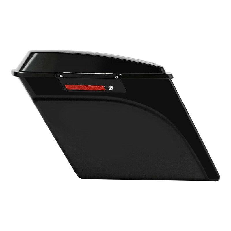 Vivid Black 5" Stretched Saddlebags – Fit Harley Touring & Road Glide 1993-2013