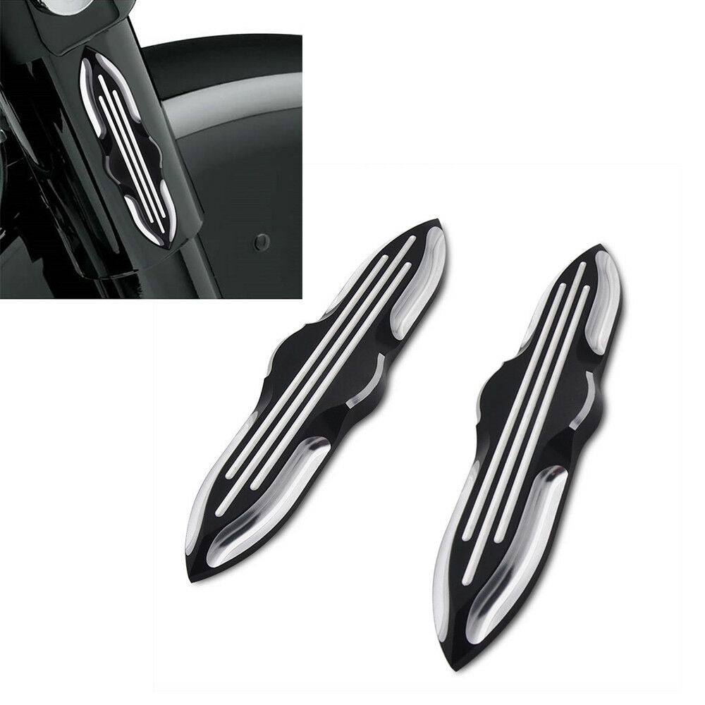 Universal Motor CNC Upper Fork Slider Cover Medallions For Harley Touring Models - Moto Life Products