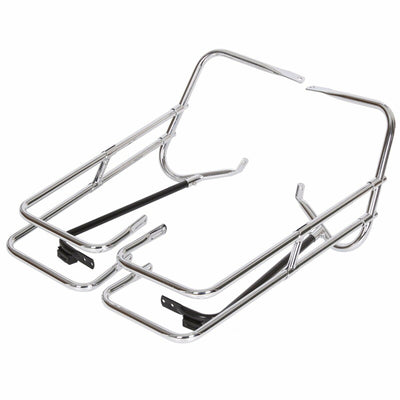 Chrome SaddleBag Guard Rail Bracket For Harley Touring FLHR FLHT FLHTCUSE 97-08 - Moto Life Products