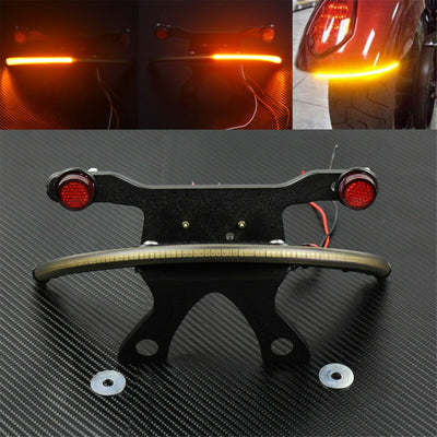 Amber Fender Tail Turn Signal Light Bar Tag Bracket Fit For Victory Vegas 03-17 - Moto Life Products