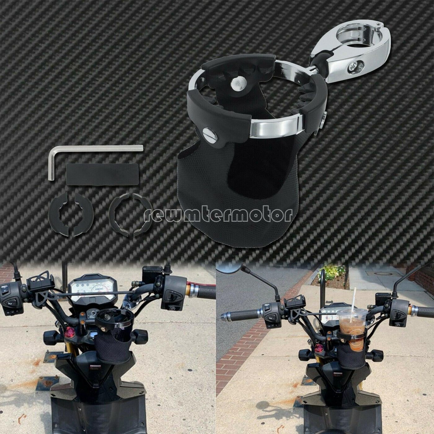 Motorcycle Rotatable Handlebar Cup Holder Water Beverage Support Fit For Harley - Moto Life Products