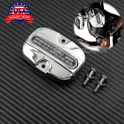 Chrome Rear Brake Master Cylinder Cover Fit For Harley Touring Road King 2008-18 - Moto Life Products